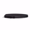 Picture of Black Deluxe Molded Wood Toilet Seat, Closed Front with Cover, Chrome Hinges, Elongated