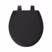 Picture of Black Deluxe Molded Wood Toilet Seat, Closed Front with Cover, Round