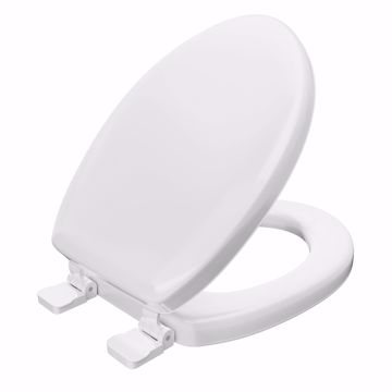 Picture of White Soft Toilet Seat, Closed Front with Cover, QuicKlean® Hinges, Elongated