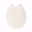 Picture of Bone Plastic Toilet Seat, Closed Front with Cover, Round