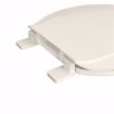 Picture of Bone Plastic Toilet Seat, Closed Front with Cover, Round