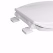 Picture of White Plastic Toilet Seat, Closed Front with Cover, Elongated