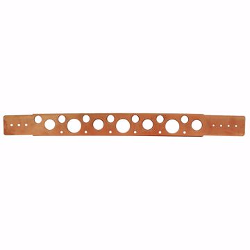 Picture of 1-2" - 1" x 20" Extruded Hole Copper Plated Bracket, Box of 50