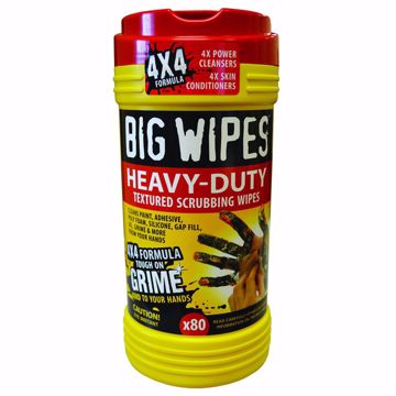 Picture of Heavy Duty Big Wipes, 80 Count Dispenser Tub, 8 Tubs per Carton