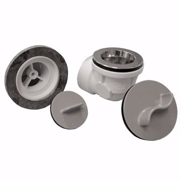 Picture of Chrome Plated One-Hole Rough-In Bath Waste Kit with Lift and Turn Drain, PVC