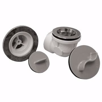 Picture of Chrome Plated One-Hole Rough-In Bath Waste Kit with Friction Lift Drain, PVC