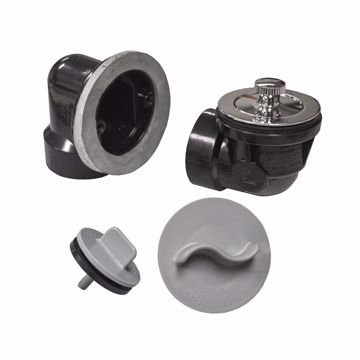 Picture of Chrome Plated One-Hole Rough-In Bath Waste Kit with Lift and Turn Drain and Test Kit, ABS