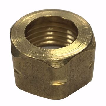 Picture of 1/2" - 14 x 9/16" Regular Brass Basin Nut, 10 pcs.