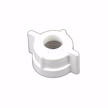 Picture of 1/2" -14 x 1/2" White Plastic Lavatory Nut, 25 pcs.
