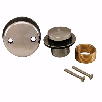 Picture of Chrome Plated Two-Hole Toe Touch Tub Drain Trim Kit