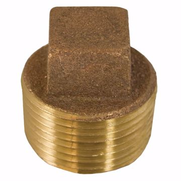 Picture of 1" Bronze Cored Plug with Square Head