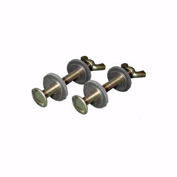 Picture of 5/16" x 3" Tank to Bowl Bolt Set with Brass Plated Bolt and Wing Nut, 50 Pairs, Bagged