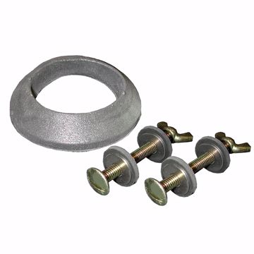 Picture of 5/16" x 3" Tank to Bowl Bolt Set with Gasket, Brass Bolt and Wing Nut, 25 Pairs, Bagged