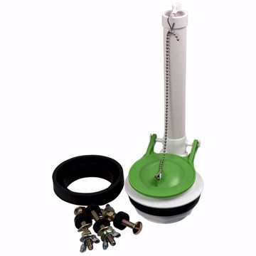 Picture of 3" Plastic Flush Valve and Vinyl Flapper, Includes Tank-to-Bowl Kit
