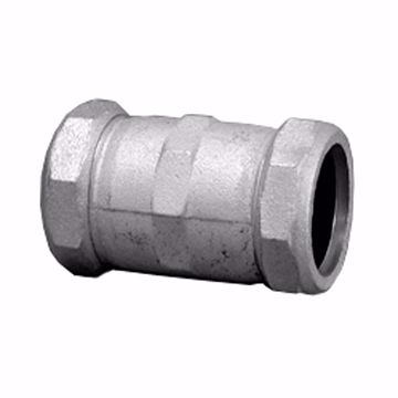 Picture of 1/2" Galvanized Malleable Iron Compression Coupling, Long Pattern