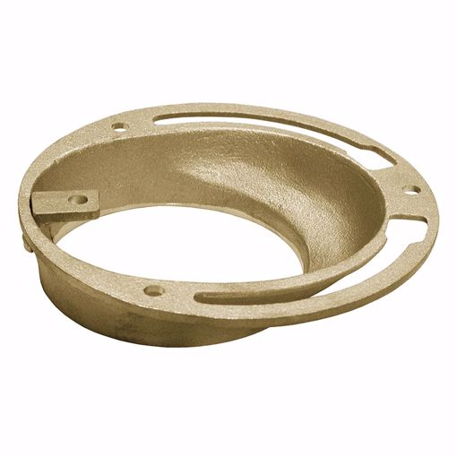 Picture of 4" x 2" Brass Four Way Offset Closet Flange