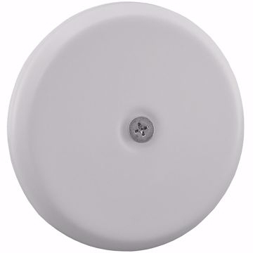 Picture of 5-1/4" White High Impact Plastic Cleanout Cover Plate, Flat Design