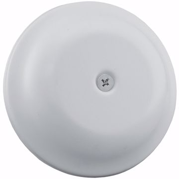 Picture of 5-1/4" White High Impact Plastic Cleanout Cover Plate, Bell Design