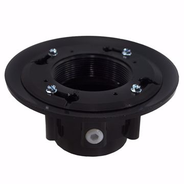 Picture of 2" x 3" ABS Heavy Duty Drain Base with Clamping Ring and Primer Tap, for 3-1/2" Spud