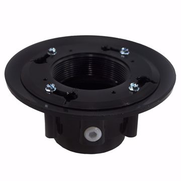 Picture of 2" x 3" ABS Heavy Duty Drain Base with Clamping Ring and Primer Tap, for 4" Spud