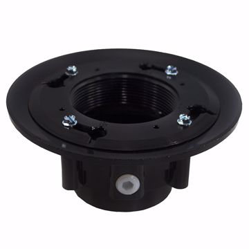 Picture of 3" x 4" ABS Heavy Duty Drain Base with Clamping Ring and Primer Tap, for 4" Spud