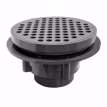 Picture of 2" x 3" Heavy Duty Traffic PVC Floor Drain with Sediment Bucket and 8-1/2" Pan