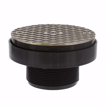 Picture of 3-1/2" LevelBest® Adapter with 3" Plastic Spud and 6" Nickel Bronze Cover