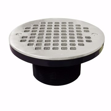 Picture of 3" IPS ABS Spud with 6" Stainless Steel Strainer