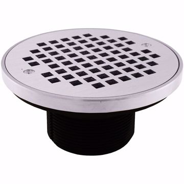 Picture of 3" IPS ABS Spud with 6" Chrome Plated Strainer with Ring