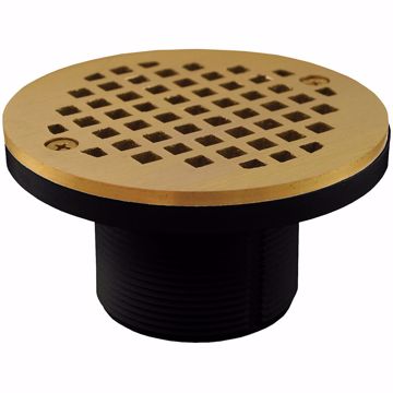 Picture of 2" IPS ABS Spud with 4" Polished Brass Cast Strainer