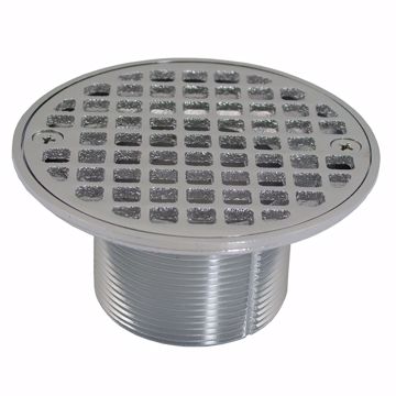 Picture of 2" IPS Metal Spud with 4" Chrome Plated Round Cast Strainer