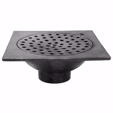 Picture of 6" x 6" x 2" No Hub Bell Trap with Hinged Lid