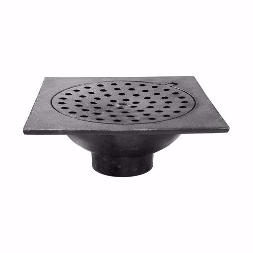 Picture of 12" x 12" x 4" No Hub Bell Trap with Hinged Lid