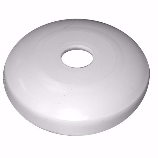 Picture of 1/2" OD (3/8" CTS) White Plastic Escutcheon, Shallow Flange, Box of 50