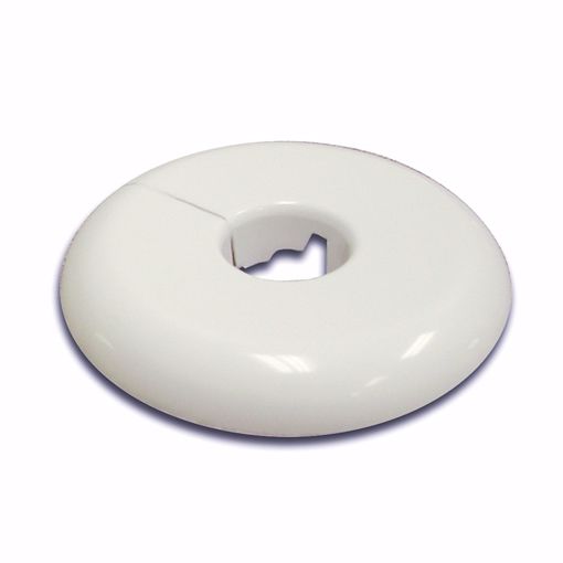 Picture of 1-1/4" IPS 1-1/2" CTS White Flexible Plastic Floor and Ceiling Plate, Box of 12