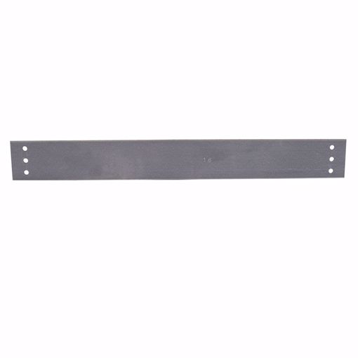 Picture of 1-1/2" x 6" Galvanized Steel F.H.A. Strap with 3 Holes Vertically Aligned, 16 Gauge, Box of 50