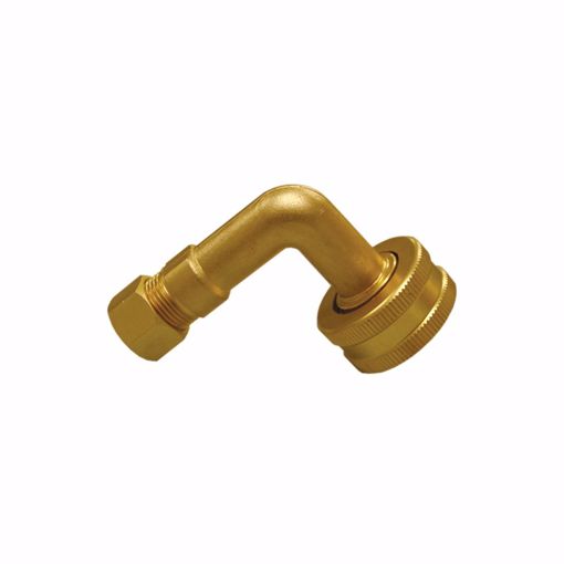 Picture of 3/4" FGHT x 3/8" OD Compression Garden Hose Fitting with 90° Elbow for Dishwasher Connector