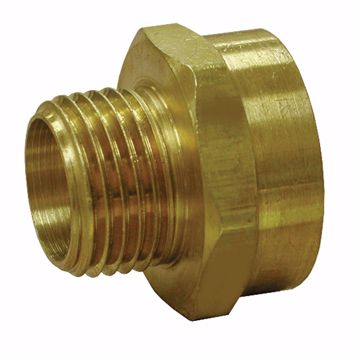 Picture of 3/4" FHT x 3/4" MPT Brass Garden Hose Adapter, Lead Free