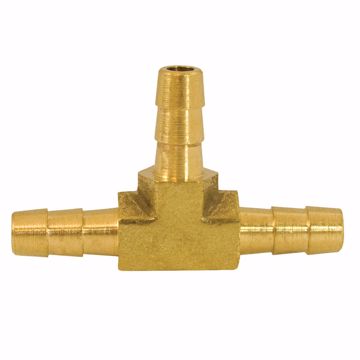 Picture of 1/4" Brass Hose Barb Tee