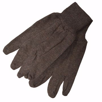 Picture of Economy Brown Jersey Work Gloves, 12 Pairs