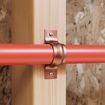 Picture of 1-1/2" CTS Pipe Strap, Two-Hole, Copper Clad, Carton of 100