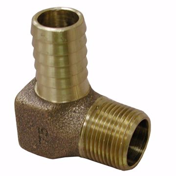 Picture of 3/4" MPT Bronze Insert 90° Elbow