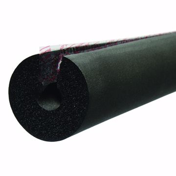 Picture of 7/8" ID (3/4" CTS 1/2" IPS) Self-Sealing Black Rubber Pipe Insulation, 3/8" Wall Thickness, 288 ft. per Carton