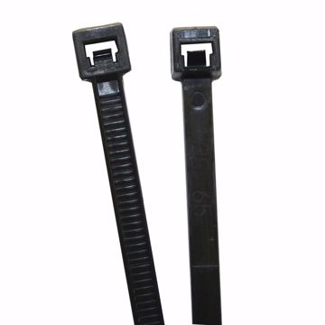 Picture of 7" 50 lb. UV Black Cable Ties, Bag of 100