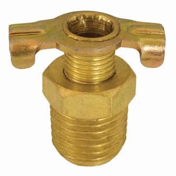 Picture of 1/8" Drain Cock Valve with External Seat, Tee Handle