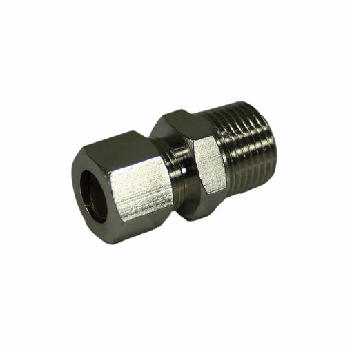 Picture of 3/8" x 3/8" Chrome Plated Compression x Male Connector