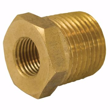 Picture of 1/4" x 1/8" Yellow Brass Hex Bushing