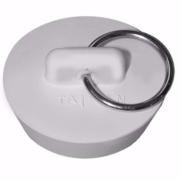Picture of White Basin and Tub Stopper for 1-5/8" to 1-3/4" Drains
