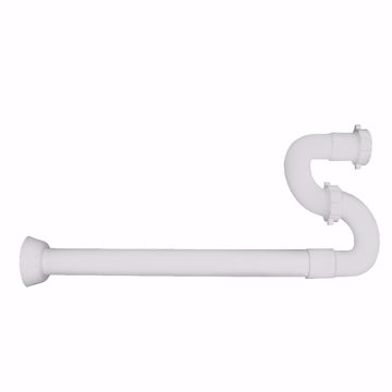 Picture of 1-1/2" White Plastic Slip Joint S-Trap