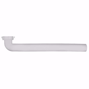 Picture of 1-1/2" x 16" White Plastic Slip Joint Waste Arm